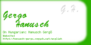 gergo hanusch business card